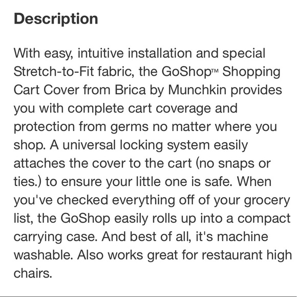 Shopping cart cover- like new - Picture 4 of 14